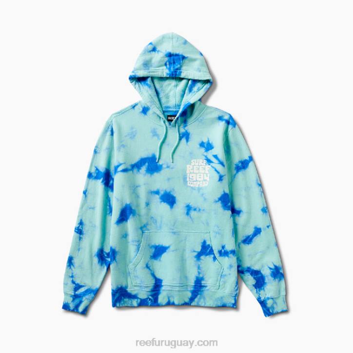 verde electrico R2BV744 cazadora sudadera con capucha tie dye Reef hombres
