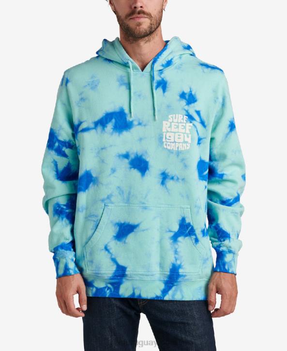 verde electrico R2BV744 cazadora sudadera con capucha tie dye Reef hombres