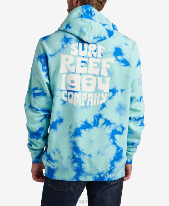 verde electrico R2BV744 cazadora sudadera con capucha tie dye Reef hombres