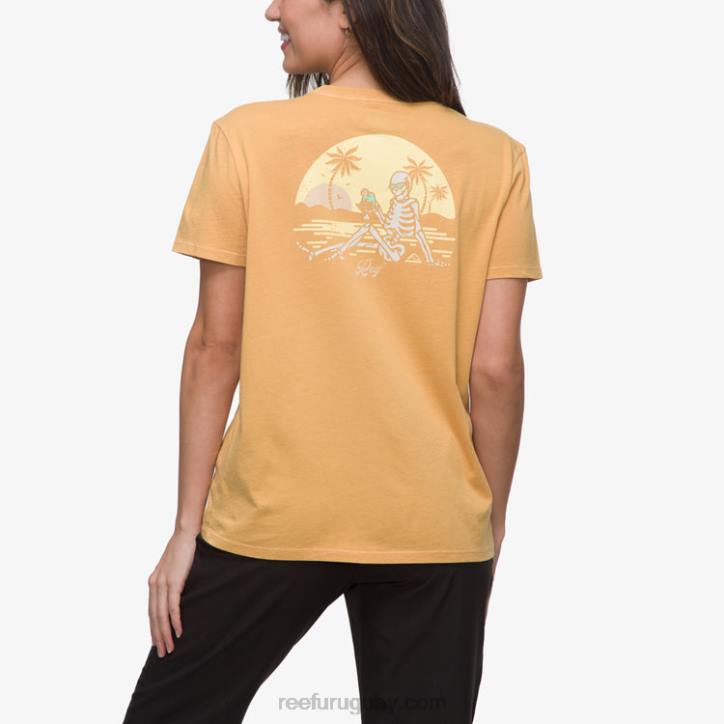 amarillo miel R2BV276 camiseta de salón de manga corta Reef mujer