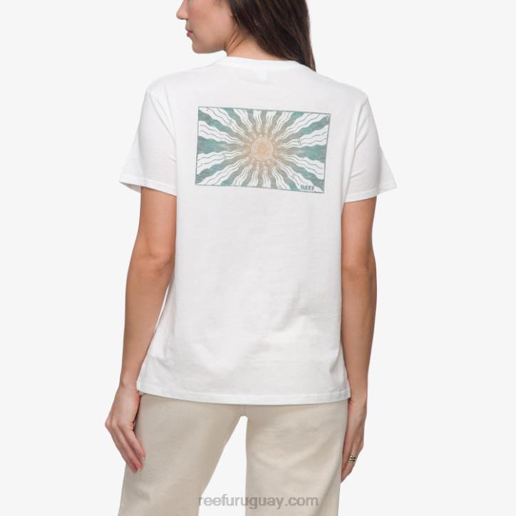 blanco brillante R2BV265 camiseta de manga corta ayesunrays Reef mujer