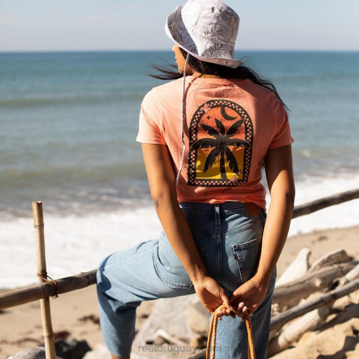 flor del desierto R2BV266 camiseta de manga corta con marco Reef mujer