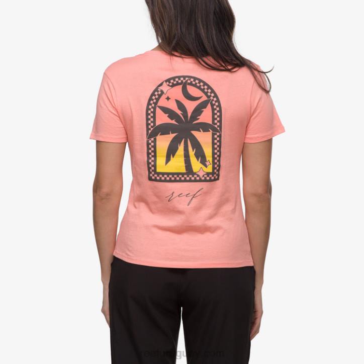 flor del desierto R2BV266 camiseta de manga corta con marco Reef mujer