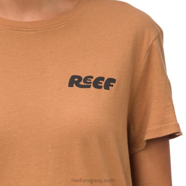 marrón R2BV275 camiseta de manga corta vacay Reef mujer