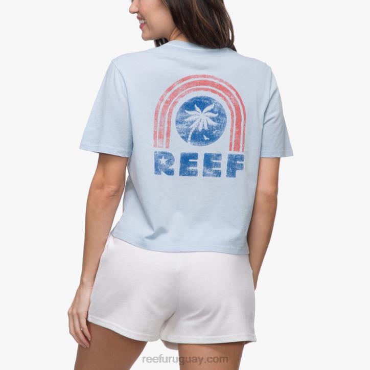 ruta aérea R2BV269 camiseta corta de manga corta con fuente Reef mujer