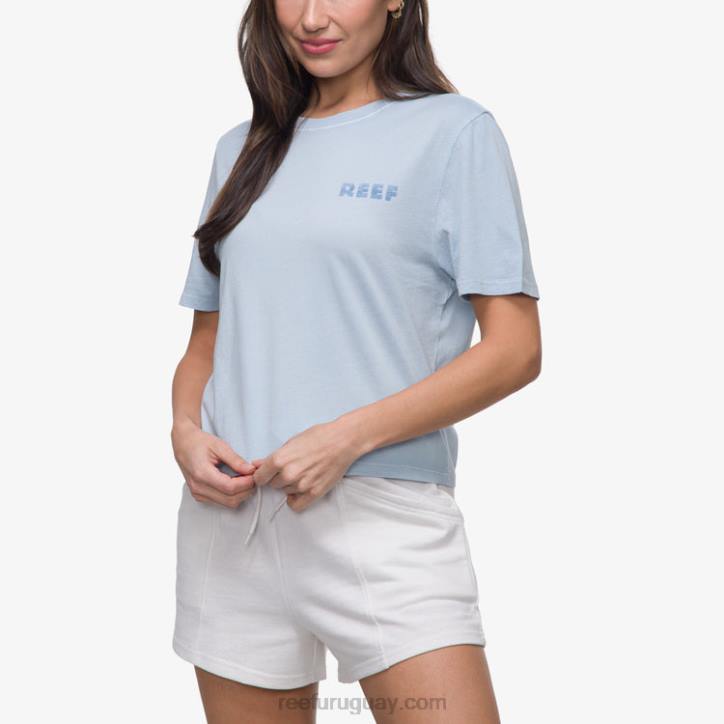ruta aérea R2BV269 camiseta corta de manga corta con fuente Reef mujer