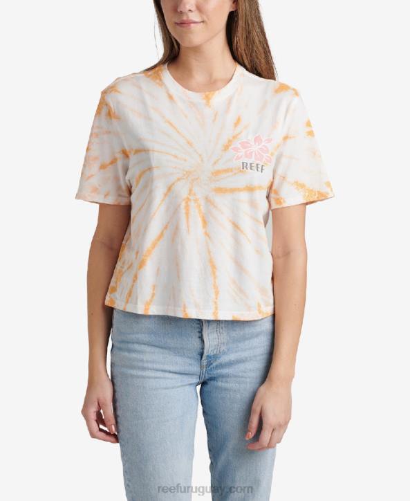 tinte de corbata de melocotón R2BV273 Di por favor camiseta corta de manga corta Reef mujer