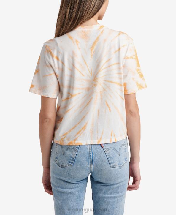 tinte de corbata de melocotón R2BV273 Di por favor camiseta corta de manga corta Reef mujer