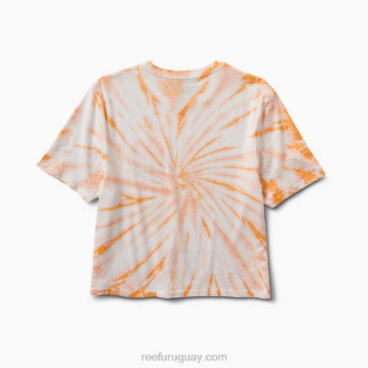tinte de corbata de melocotón R2BV273 Di por favor camiseta corta de manga corta Reef mujer
