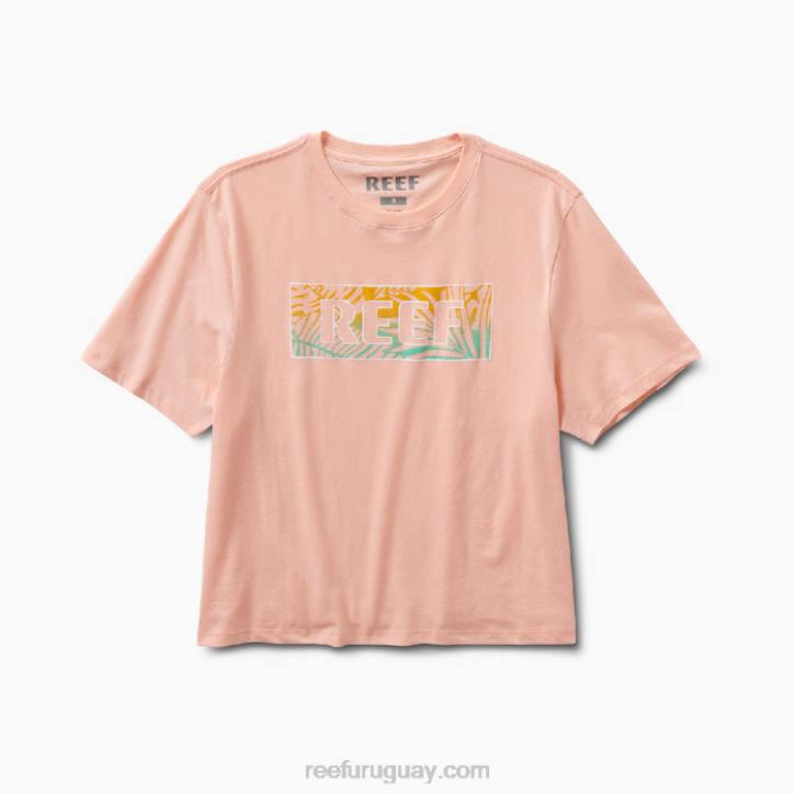 tinte de corbata de melocotón R2BV285 camiseta de manga corta sara Reef mujer